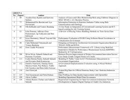 GROUP A No Paper# Author Title 1 60 Azzahra Ratu
