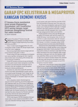 Page 1 Fokus Utama Headline PT Hutama Karya GARAP EPC
