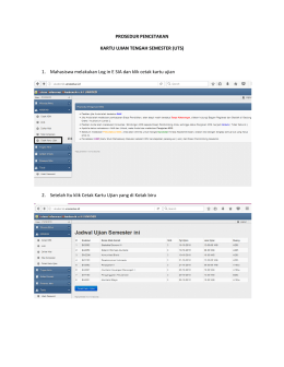 PROSEDUR PENCETAKAN KARTU UJIAN TENGAH SEMESTER