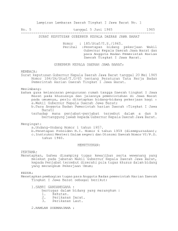 Lampiran Lembaran Daerah Tingkat I Jawa Barat No. 1 No. 5