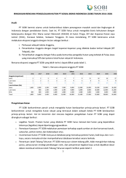 1 RINGKASAN RENCANA PENGELOLAAN HUTAN PT SOSIAL