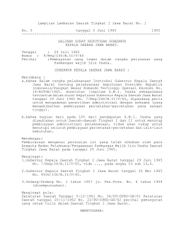 Lampiran Lembaran Daerah Tingkat I Jawa Barat No. 1 No. 5