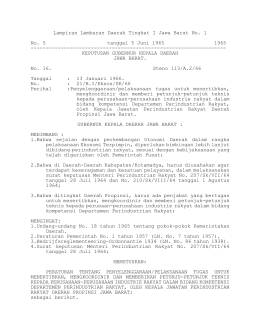 Lampiran Lembaran Daerah Tingkat I Jawa Barat No. 1 No. 5
