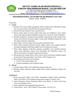 panitia penjaringan bakal calon rektor
