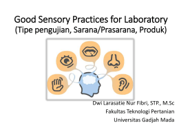 Good Sensory Practices for Laboratory - eLisa UGM
