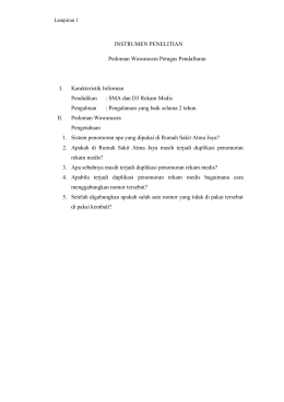 SMA dan D3 Rekam Medis Pengal
