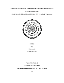 STRATEGI MANAJEMEN PEMBIAYAAN