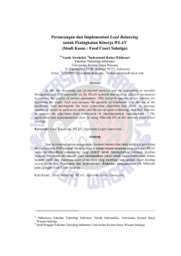 Studi Kasus : Food Court Salatiga - Universitas Kristen Satya Wacana