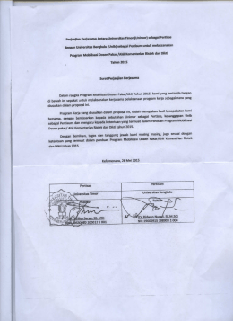 Page 1 Perjanjian Kerjasama Antara Universitas Timor (Unimor