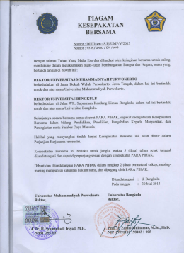 Page 1 PIAGAM KESEPAKATAN BERSAMA Nomor : DI.III/1999