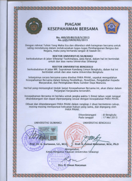 Page 1 - Kesepahaman Bersama ini berlaku untuk jangka waktu 5