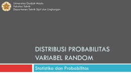SDP06 Distribusi Probabilitas Variabel Random