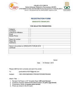 registration form - Pasca Sarjana UIN Sunan Kalijaga