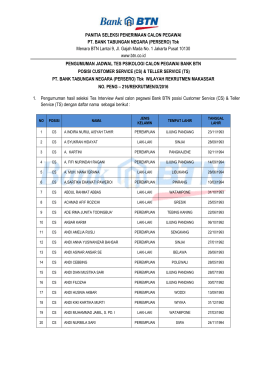 PANITIA SELEKSI PENERIMAAN CALON PEGAWAI PT