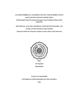 ANALISIS PERBEDAAN ABNORMAL RETURN