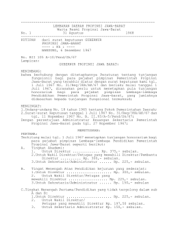 LEMBARAN DAERAH PROPINSI JAWA-BARAT Warta Resmi