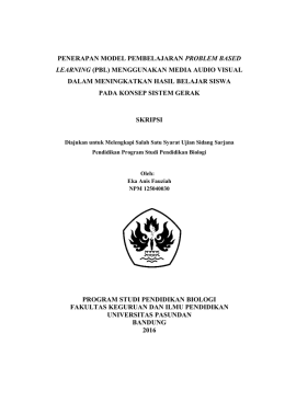 penerapan model pembelajaran problem based