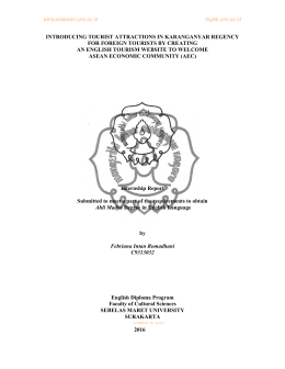 introducing tourist attractions in karanganyar regency for foreign