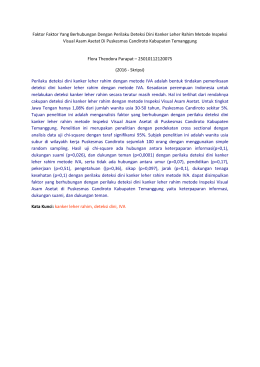 Faktor Faktor Yang Berhubungan Dengan Perilaku Deteksi Dini