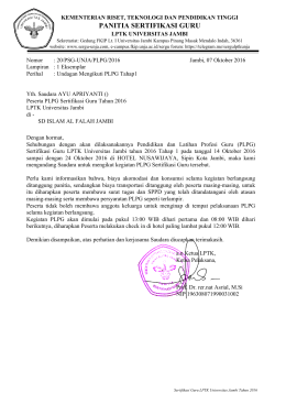 Cetak Undangan PLPG - PORTAL e-CAMPUS