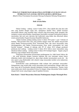 Studi di Desa Ponompiaan Kecamat