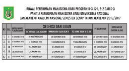 JADWAL pendaftaran genap