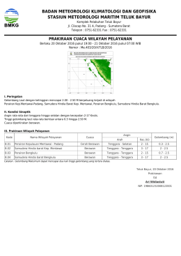 Prakiraan Cuaca Wilayah Pelayanan