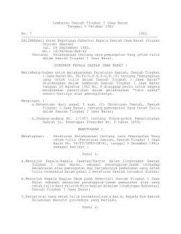 Lembaran Daerah Tingkat I Jawa Barat Tanggal 5 Oktober