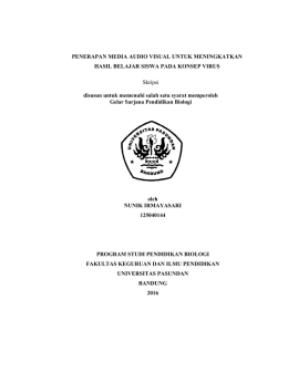 PENERAPAN MEDIA AUDIO VISUAL UNTUK