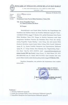 Surat - Pengadilan Tinggi Makassar
