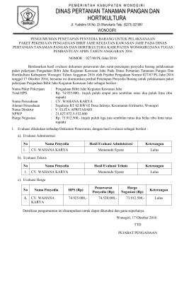 - Kabupaten Wonogiri