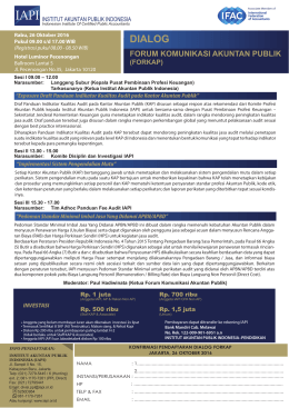 Flyer Dialog Forkap 26 Oktober 2016