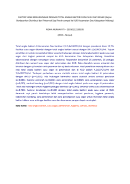 FAKTOR YANG BERHUBUNGAN DENGAN TOTAL ANGKA