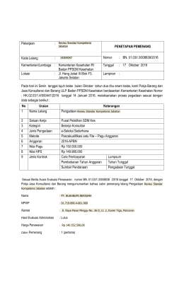 penetapan pemenang Revieu Jabfung - LPSE