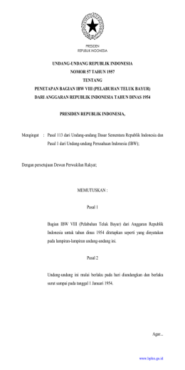 undang-undang republik indonesia nomor 57 tahun 1957