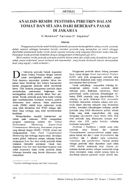 Page 1 ARTIKEL I ANALISIS RESIDU PESTISIDA PIRETRIN