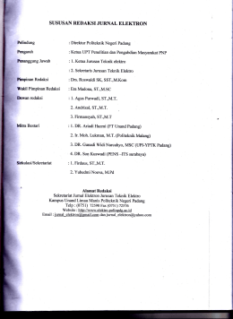 SUSUSAN REDAKSI JURNAL ELEKTRON