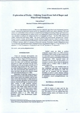 Exploration of pectin-utilizing yeast from soil of