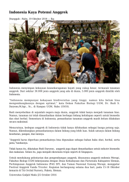 Indonesia Kaya Potensi Anggrek