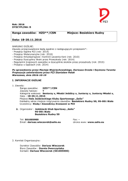 Ranga zawodów: HZO**/CSN Miejsce: Besiekierz Rudny Data