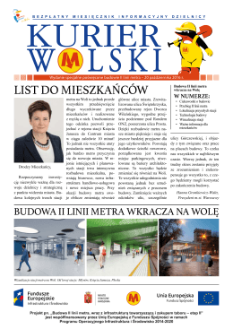 List do mieszkańc&oacute;w - Urząd Dzielnicy Wola m. st. Warszawy