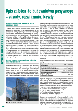 Opis założeń do budownictwa pasywnego