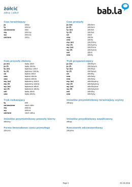 polski conjugation - Å¼Ã³Å‡ciÄ