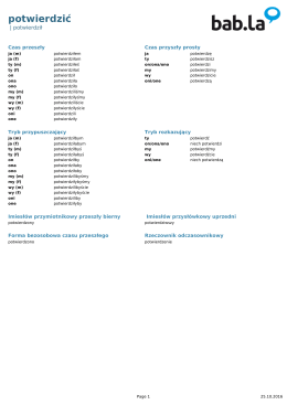 polski conjugation - potwierdziÄ