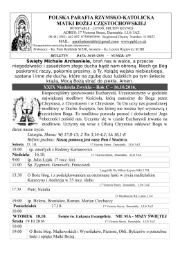 XXIX Niedziela Zwykła – Rok C – 16.10.2016.