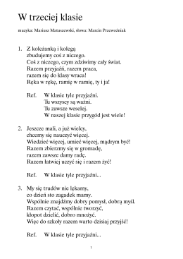 W trzeciej klasie