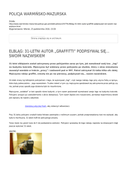 31-letni autor &bdquo;graffitti&rdquo; podpisywał się&hellip; swoim nazwiskiem