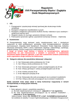 Regulamin Paraspartakiady