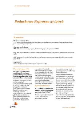 Podatkowe Espresso 37/2016