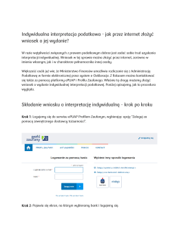 Indywidualna interpretacja podatkowa w serwisie